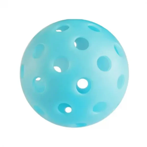 Blue luminous pickleball ball.