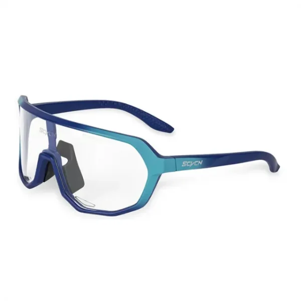 Photochromic sunglasses in blue.