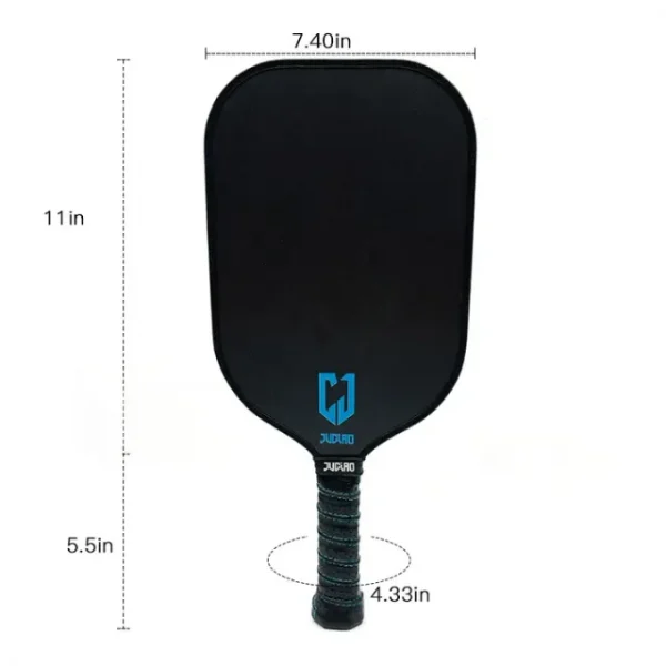 Pickleball paddle carbon fiber composite dimensions.