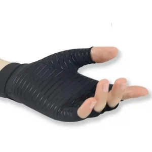 Copper compression gloves for sports fingerless style