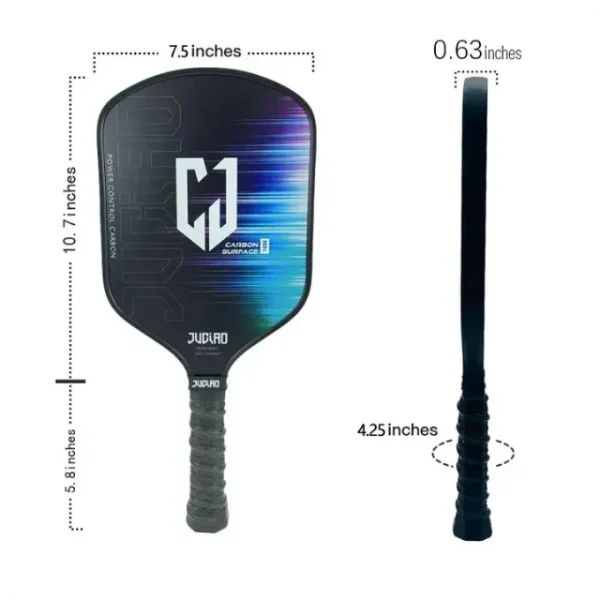 Graphite pickleball paddle dimensions.