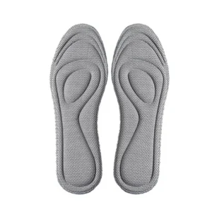 Gray orthopedic insoles for sports shoes.
