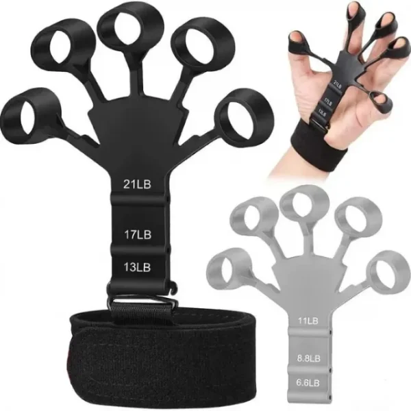 Silicone Gripster grip strengthener for hand exercises.