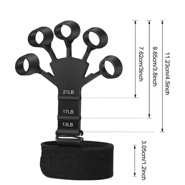 Dimensions for silicone Gripster grip strengthener.