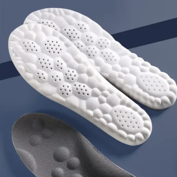 Latex sport insoles backside view.